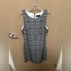 Jessica Simpson Black and White Lace Pattern Mini Dress Size 10